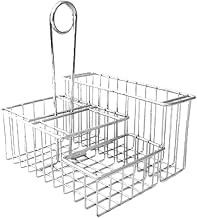 G.E.T. 4-21699 Chrome Compartment Caddy with Loop Handle, 8" x 6-3/4" x 9", Case of 12