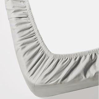 1 Piece Fitted/Bottom Sheet Solid Silver King (76 inch W x 80 inch L) 600 TC Egyptian Cotton (King - 9" Deep Pocket)