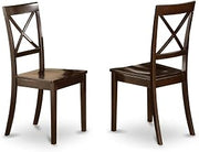 Furnifact Solid Wood X-Back Dining Chairs with Wood Seat, Set of 2 Kitchen Chairs for Dining Room Table