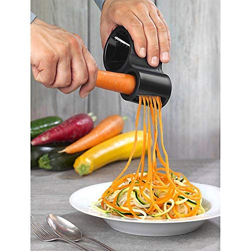 Spiral Cutter by Microplane – One size, Stainless Steel, Black, Model 48000E