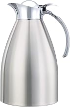 Service Ideas 982C15BS Carafe, 1.5 Liter Capacity, Brushed Finish & Polished Accents (Case of 6)