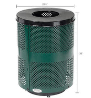 Global Industrial Green / Industrial / 36.0 gallons Outdoor Trash Cans