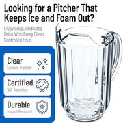 Carlisle FoodService Products Transparent / 48 Ounces (Pack of 6) / Polycarbonate Jugs