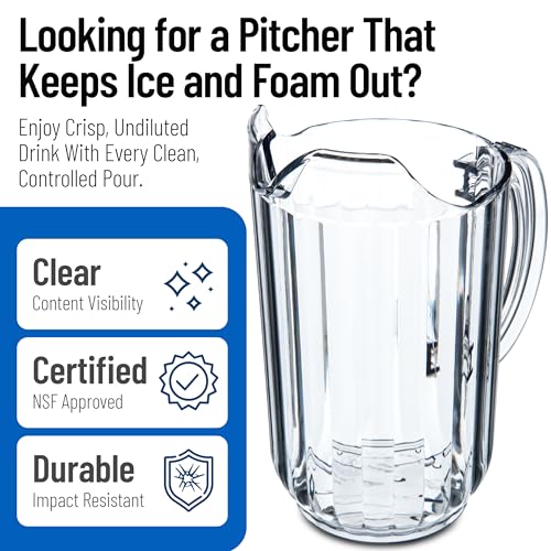 Carlisle FoodService Products Clear / 60 Ounces / SAN Jugs