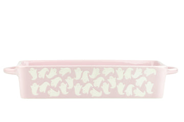 Flying Ghost Bakeware by 10 Strawberry Street – Rectangle, Ceramic, Pink, Model PVG-44-30-007-DS