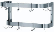 Advance Tabco Wall Mount Double Bar Pot Rack - Kitchen Hanging Organizer for Pots & Pans - Durable Steel 14" W
