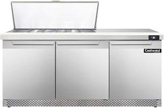 DL72-18M-FB Designer Line Mighty Top Sandwich Unit, 72" W, With 18 Pan Top Openings & Front Breathing