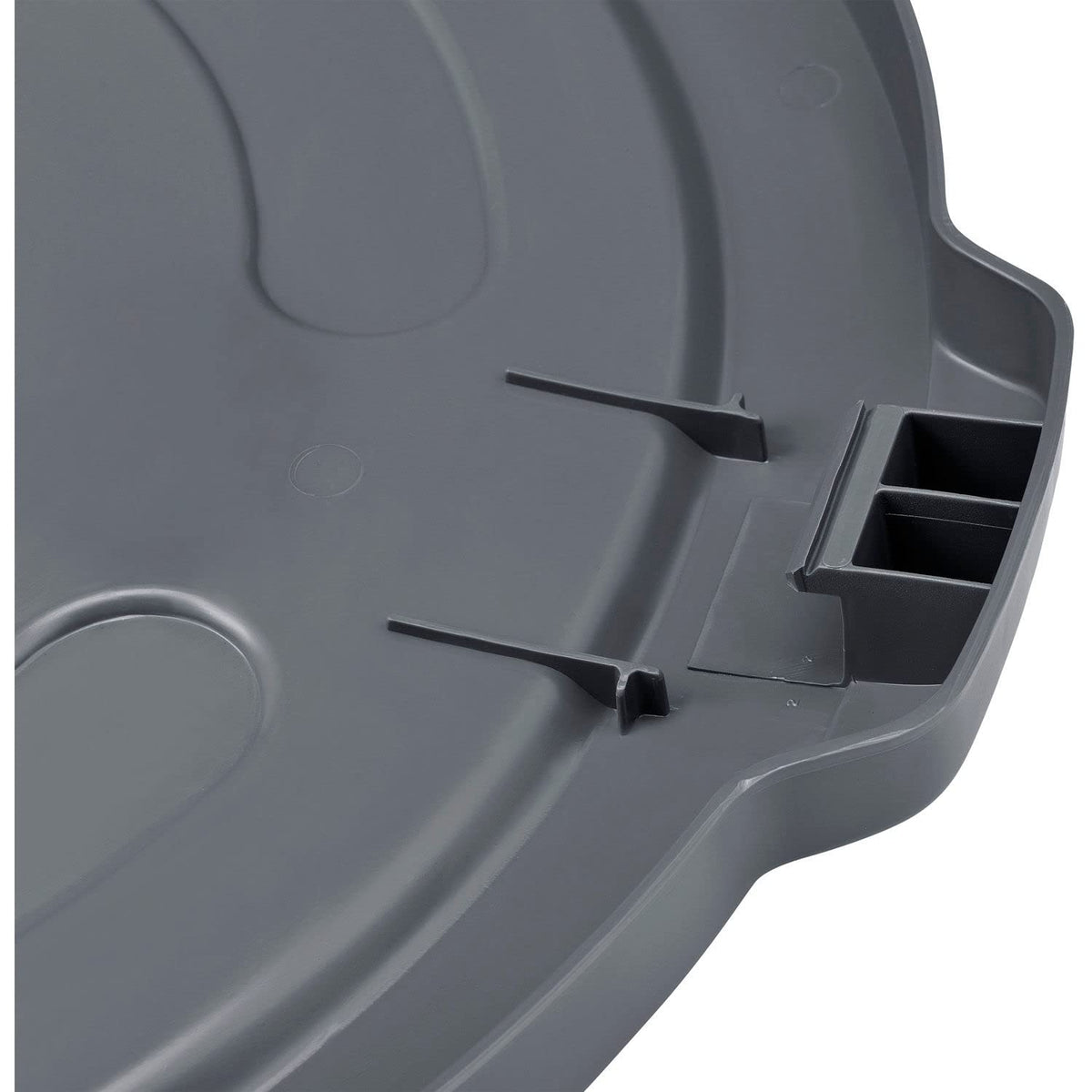 Global Industrial Gray / 27.5" Diameter x 2.5"H / Utilitarian Trash Can Lids