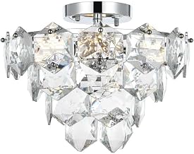Elegant Lighting Adaline 16" Flush Mount in Chrome