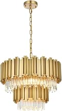 Willow Eight Light Chandelier Satin Gold