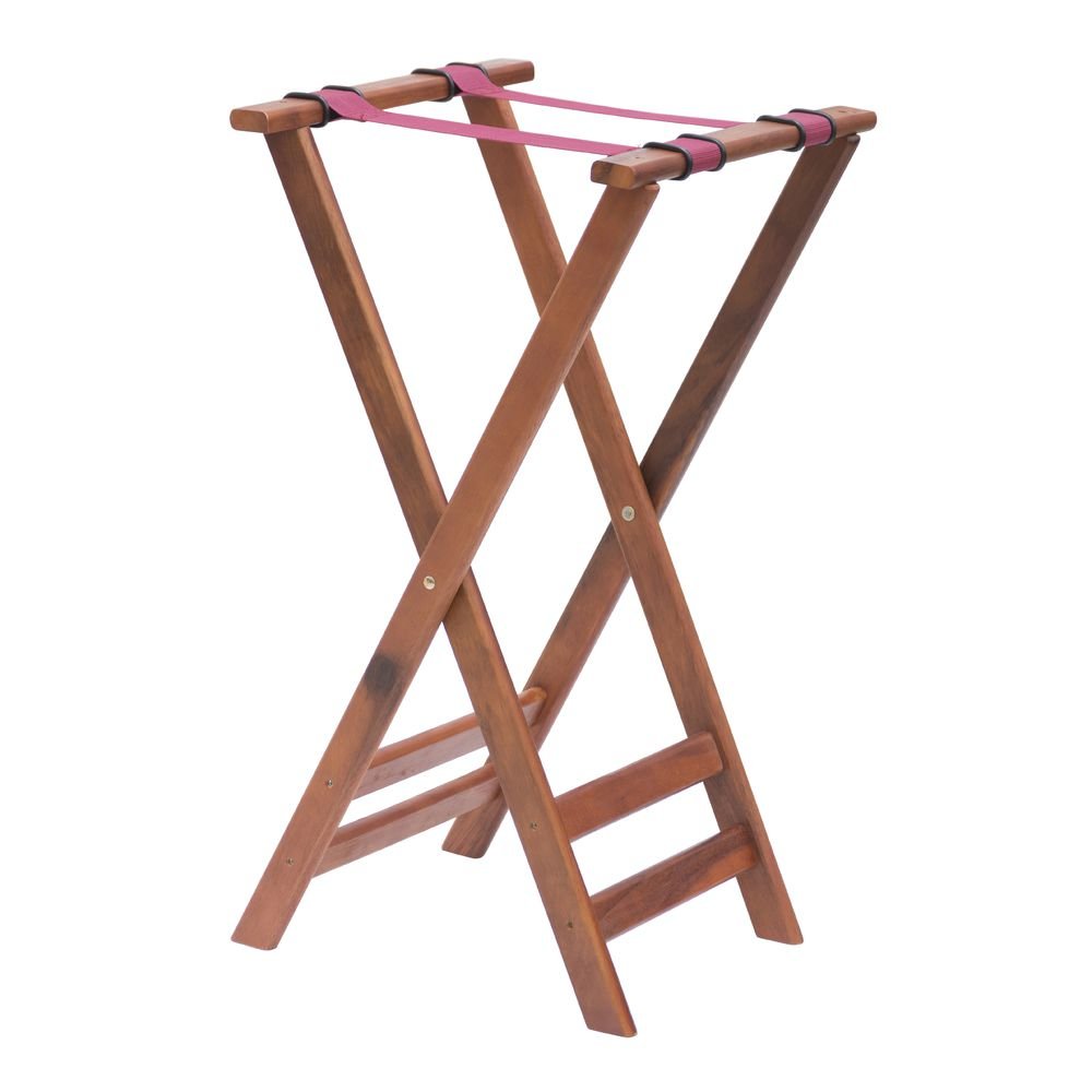 Tray Stand with Solid Legs Dark Walnut Wood - 31" H by HUBERT – Wood, Walnut, Model TS-2
