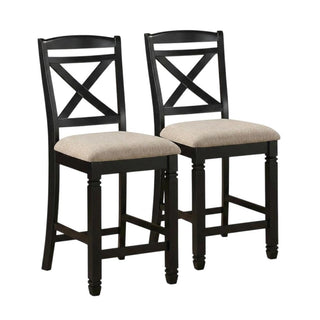 Wooden Counter Height Dining Chairs Set of by Starlight Canyon Home – Wood, Beige, Pack of 2