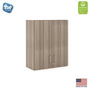 3-Level Wall Cabinet by Tot Mate – 3/4" Thick Industrial Grade Wood Composite Core With Laminate Surfacing, Shadow Elm Gray, Model TM2317