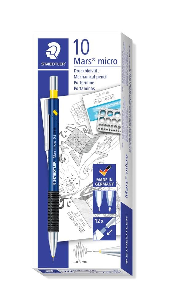 Mechanical Pencil Blue by STAEDTLER – 10 Count (Pack of 1), Plastic, blue, Model 775 03