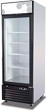 Migali C-23FM-HC One Glass Door Merchandiser Freezer, 23 cu/ft, Beverage Display Freezer, LED Lights, Adjustable Shelves, Strong Casters, Digital Temperature Display, Door Locks