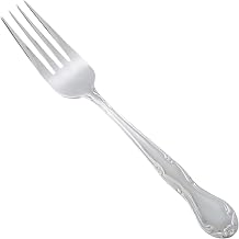 Winco 12-Piece Elegance Mirror Finish Dinner Fork Set, 18-0 Stainless Steel | Dishwasher safe, Restaurant service, Great for Main Courses, Entrees, Salads, Pasta and Table Service