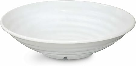 GET 2 qt White Round Melamine Bowl | Dishwasher safe, Shatterproof, Restaurant service, Great for Salads, Sides, Pasta and Shared Dishes