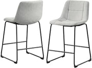 Starlight Canyon Home Gray Diam Counter Height Upholstered Dining Chairs Set of 2, Stylish, Comfortable, Durable, Elegant Design for Modern Dining Rooms