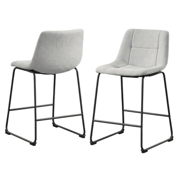 Gray Diam Counter Height Upholstered Dining Chairs Set of by Starlight Canyon Home – Iron, Fabric, Grey, Pack of 2
