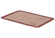16 1/2" x 11 5/8" Reusable Rectangular Silicone Baking Mat by Winco – 16.5"L x 11.6"W, Silicone, Beige/Red, Model SBS-16