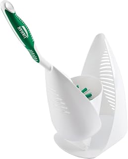 Libman 01022 17 in. Premium Angled Toilet Bowl Brush & Caddy, White