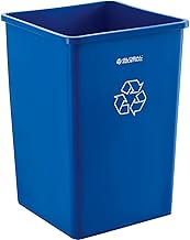 Global Industrial Square Plastic Recycling Trash Can, 35 Gallon Capacity