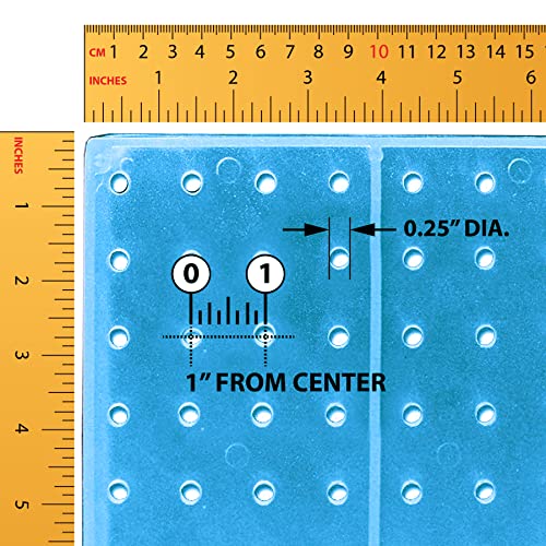 Azar Displays Pegboard + Hooks / Blue / 8 inches (W) x 8 inches (D) x 20 inches (H) Display Racks