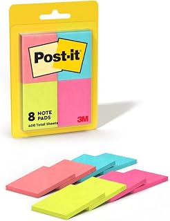 Post-it Notes, 1.38 x 1.88 in, Poptimistic Collection, 8 Pads