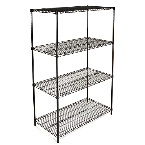 Wire Shelving by Nexel – 4, Alloy Steel, Black, Model B970163