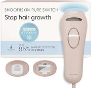 SmoothSkin Pure Switch IPL Laser Hair Removal Device – At-Home Permanent Hair Reduction, Fast & Painless with Ice Cooling, Salon-Quality Results, 2 Attachment