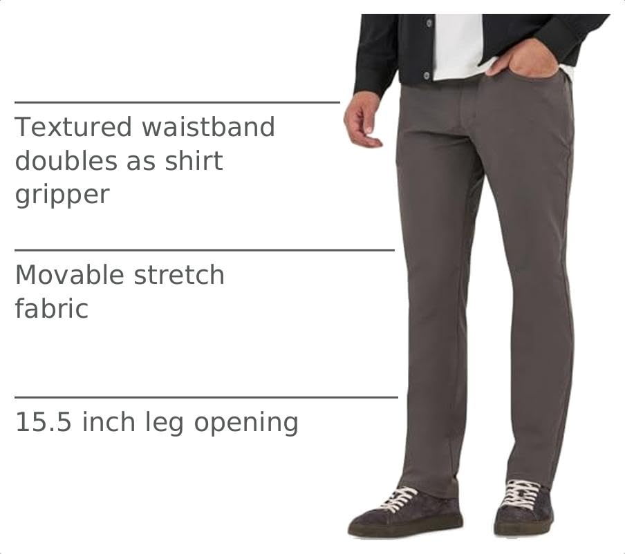 Men's X Move 5-Pocket Performance Pant by Lee – Polyester, Static Gray, Model 112364245
