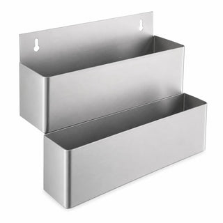 Stainless Steel Double Tier Speed Rail by Glownary – 14 Inches X 36 Inches X 74 Inches, Wire, Silver, Model 712b5515d