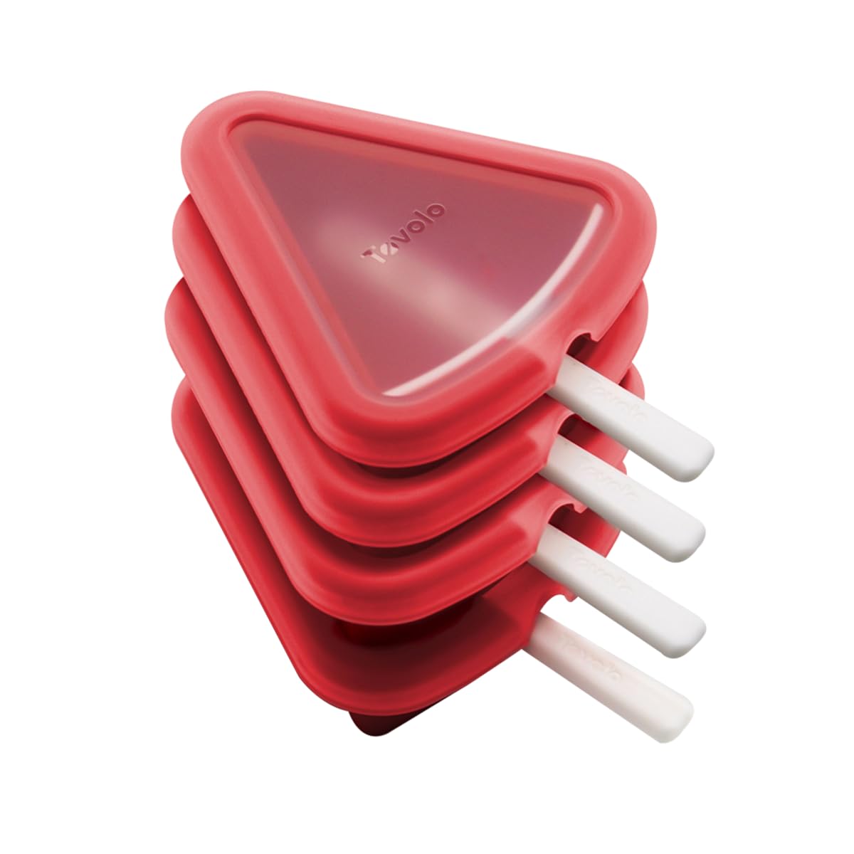 Molds Freezer Pop Watermelon Set of 4 by Tovolo – 1 Pack, 2.5 fluid_ounces, Silicone, Candy Apple, Pack of 4