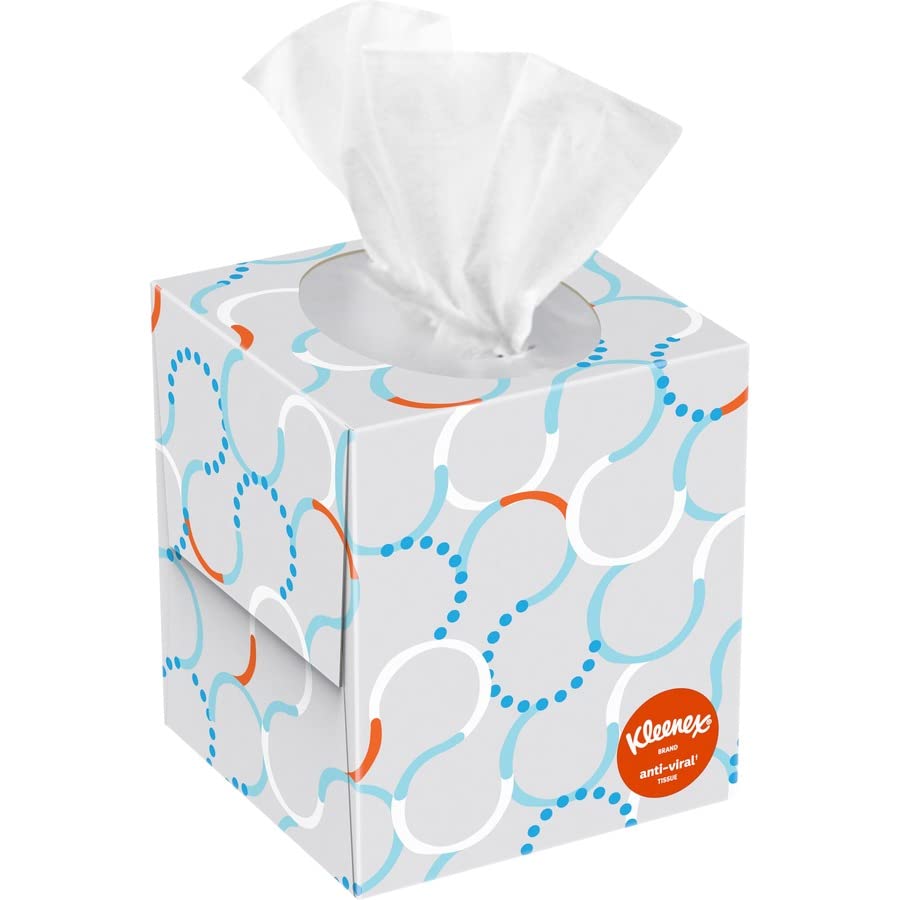 Anti-viral Facial Tissue by Kleenex – 1 Count (Pack of 27), Paper, Blue, Pack of 27, Model 54505CT