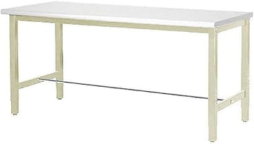 Global Industrial 48" W x 30" D Adjustable Height Workbench, 1-1/4" Thick ESD Square Edge, Tan