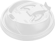 Dart Optima Reclosable Lid, Fits 12 Oz To 24 Oz Foam Cups, White, 100/pack