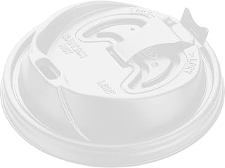 Dart Optima Reclosable Lid, Fits 12 Oz To 24 Oz Foam Cups, White, 100/pack