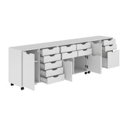 Winsome White / 4 Doors, 12 Drawers, File Drawer / Transitional Storage Cabinets