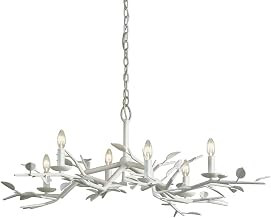 6-Light 42-Inch Gesso White Ceiling Chandelier by Troy Lighting