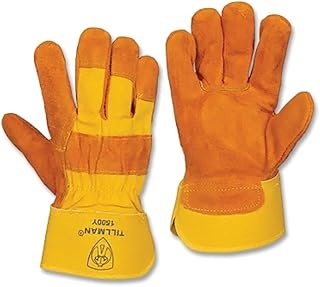 Tillman 1500Y Split Cowhide Cotton Lined Canvas Back Work Gloves, Large