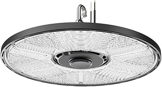 Lithonia Lighting Compact Pro Round LED High Bay Light, Ceiling Lighting Fixture, Adjustable 12000/15000/18000 Lumens, Selectable 4000K/5000K, UVOLT 120–347V, Black (CPRB ALO13 UVOLT SWW9 80CRI DBL)