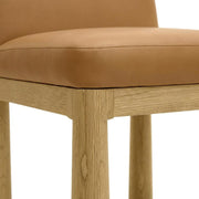 Velvet-Upholstered Dining Chair with Oak Legs by Starlight Canyon Home – Engineered Wood, Brown