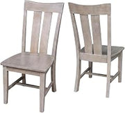 Furnifact Solid Wood Dining Chair with Curved Back, Kitchen Chairs for Dining Room Table and Modern Dining Room Chairs