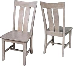 Furnifact Solid Wood Dining Chair with Curved Back, Kitchen Chairs for Dining Room Table and Modern Dining Room Chairs