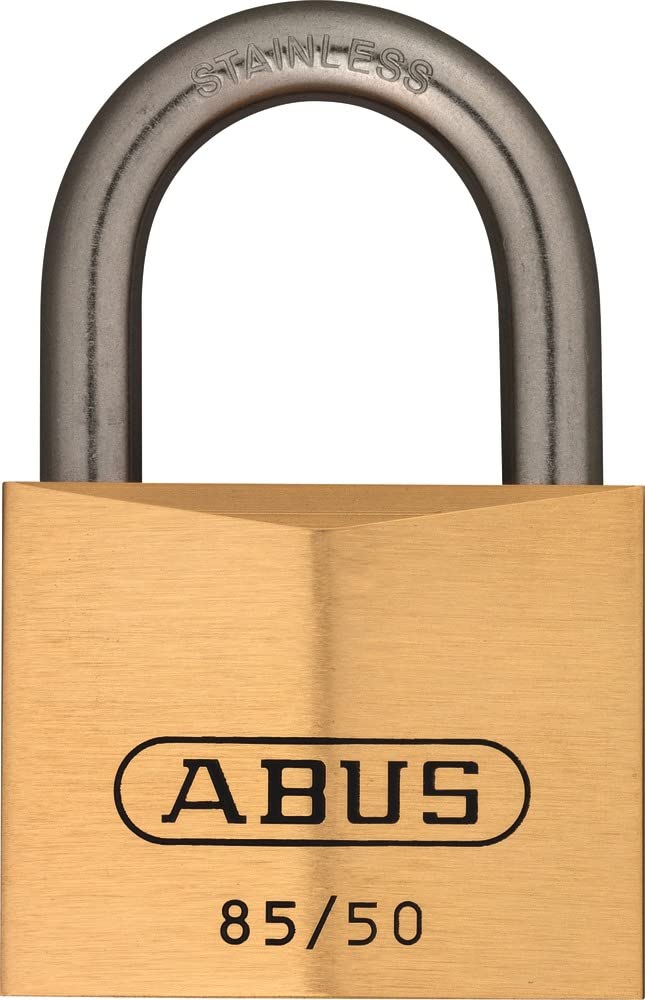 4814 Cadenas 85IB 50 mm by ABUS – 50mm, Brass, Stainless Steel Shackle, Model 187422-048142