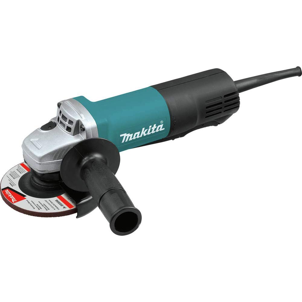 4-1/2" Paddle Switch Cut-Off/Angle Grinder by Makita – Plastic, Multicolor, Model 9557PBX1