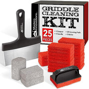 Modern Innovations 25 Piece / Red / Griddle Cleaning Kit Grill Scrapers
