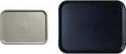 Carlisle 12" x 16" Gray and 14" x 10" Black Cafeteria Trays with Skid-Resistant Surfaces, NSF Certified