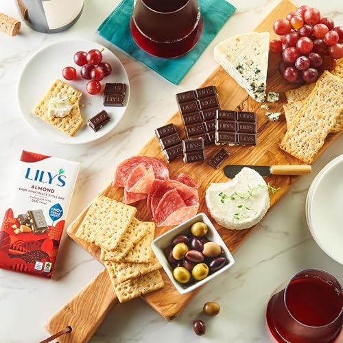 Lily's Almond Dark Chocolate Style / 3 Ounce (Pack of 12) / Dark Candy & Chocolate Bars