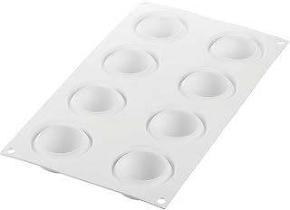 Silikomart "Ode 50" Silicone Mold with 8 Cavities, Each 2.16 Inch Diameter x 0.98 Inch High